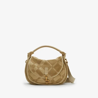Medium B Clip Messenger Bag in Sandstorm - Women, Leather | Burberry® Official