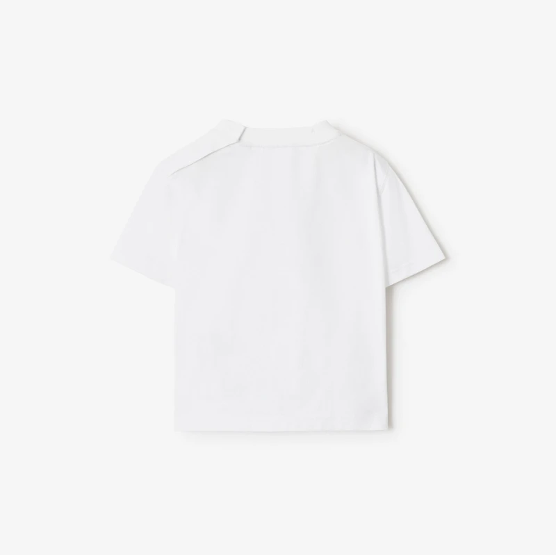 Puffer Bear Cotton T-shirt in White | Burberry® Official