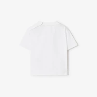 Puffer Bear Cotton T-shirt in White | Burberry® Official