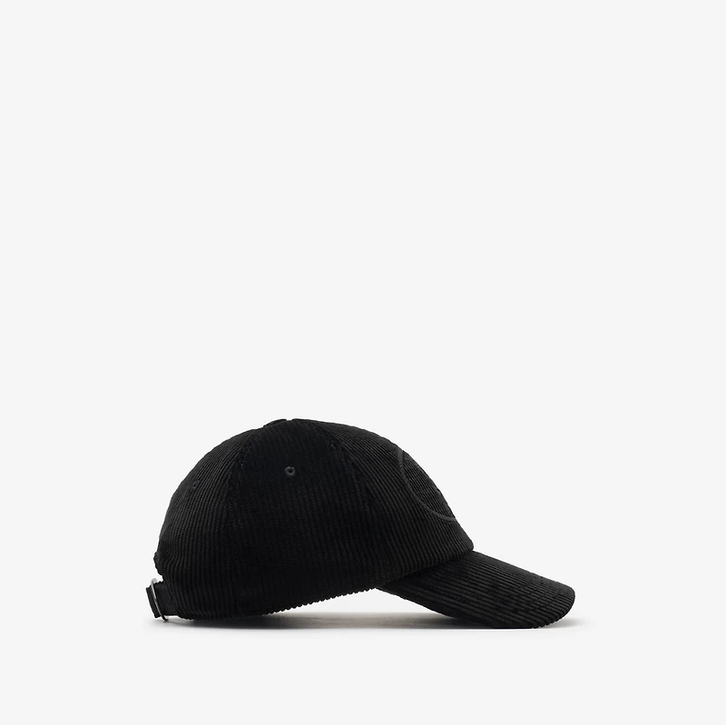 Knight Stamp Corduroy Baseball Cap in Black - Men | Burberry® Official