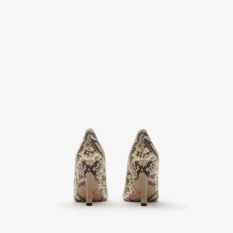 Python-print Leather Dame High Pumps​ in Serpent beige - Women | Burberry® Official