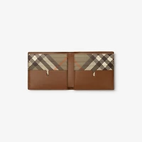Pop Check Bifold Wallet in Finch brown/hazel brown - Men, Leather | Burberry® Official