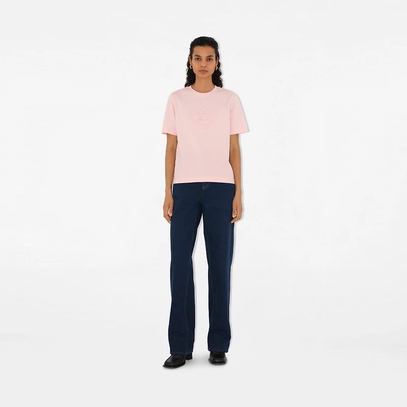 EKD Cotton T-shirt in Cameo - Women | Burberry® Official