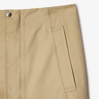 Cotton Midi Skirt in Beige - Women, Nylon, Technical | Burberry® Official
