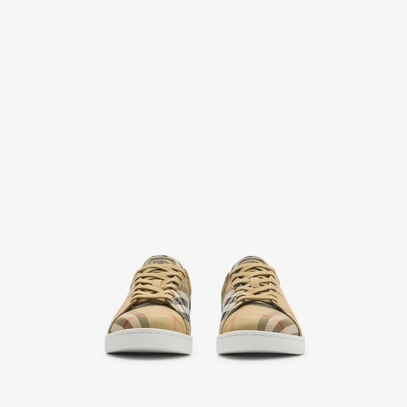 Check Set Sneakers in Sand beige - Women | Burberry® Official