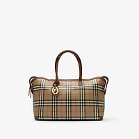 Check Zip Tote in Archive beige - Women