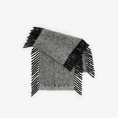 Alpaca Wool Blend Happy Scarf in Black/calico white | Burberry® Official