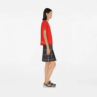 B Heart Cotton T-shirt in Tulip red - Women | Burberry® Official