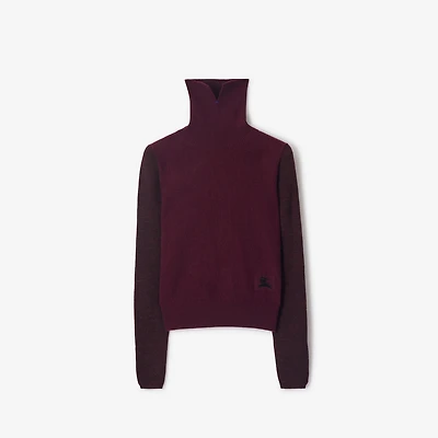 Wool Blend Sweater in Mahogany red - Women | Burberry® Official