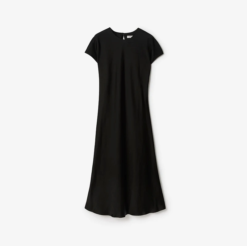 Satin Dress in Black - Women | Burberry® Official