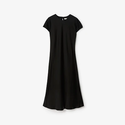 Satin Dress in Black - Women | Burberry® Official