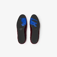 Quilted Velvet Estate Slippers​​ in Wine red - Women | Burberry® Official