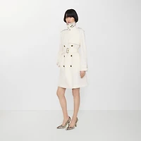 Mid-length Lightweight Cotton Belgravia Trench Coat​ in Seashell white - Women, Cotton Gabardine | Burberry® Official