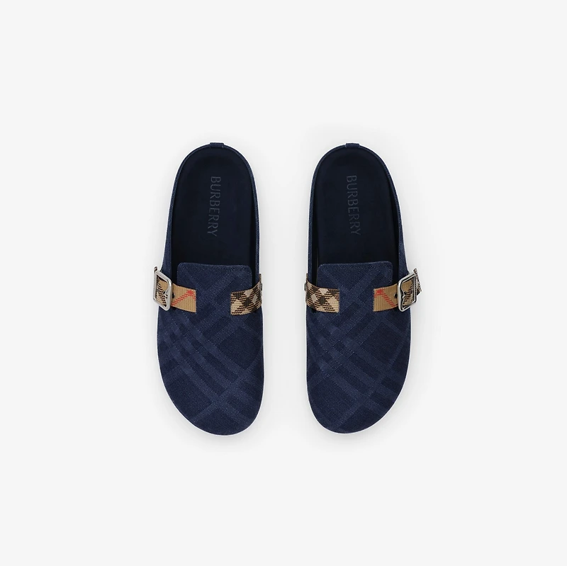 Check Denim Urchin Clogs in Navy - Men | Burberry® Official