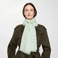 Wide Check Wool Scarf in Mint | Burberry® Official