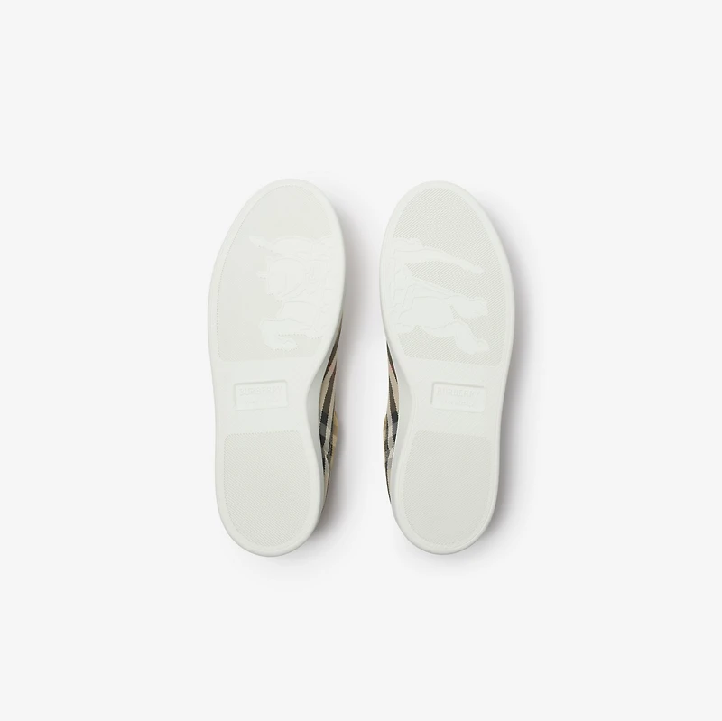 Check Set Sneakers in Sand beige - Women | Burberry® Official