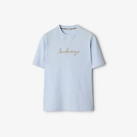 Check EKD Cotton T-shirt in Arctic blue - Men | Burberry® Official