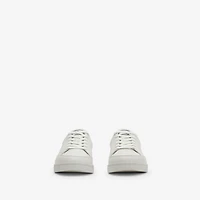 Leather Set Sneakers​ in Porcelain white/sand beige - Women | Burberry® Official