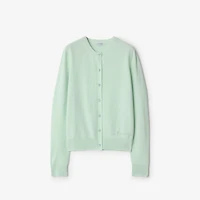 Cashmere Blend Cardigan in Pale mint - Women | Burberry® Official