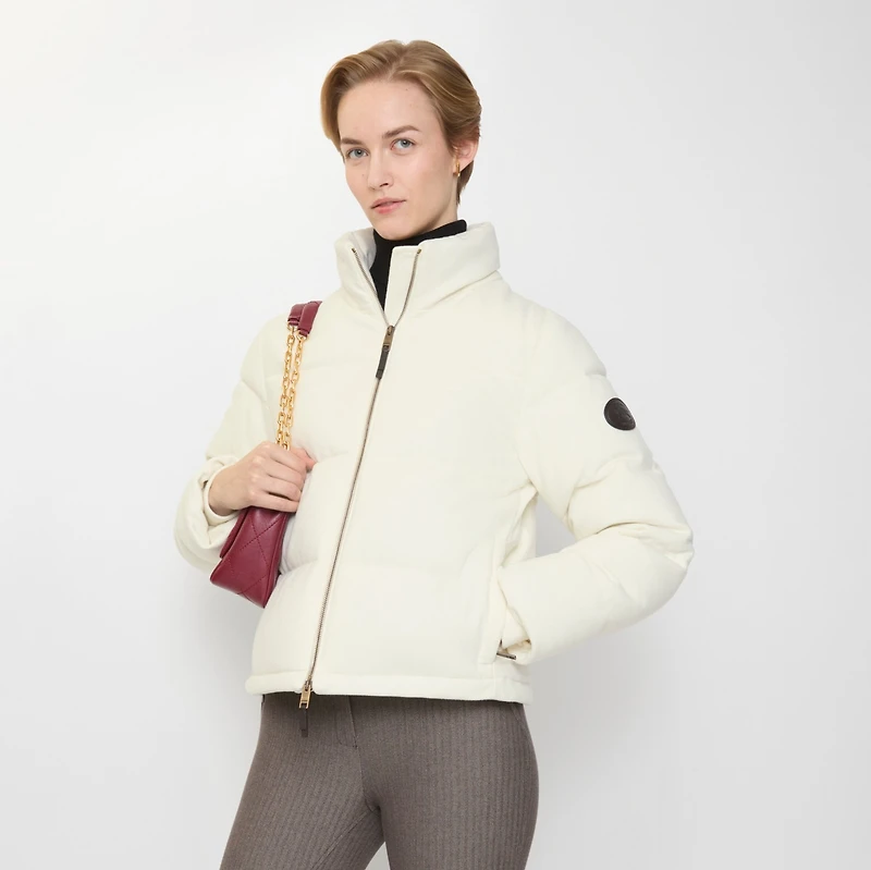 Cashmere Ambleside Puffer Jacket in Ice white - Women, Nylon | Burberry® Official