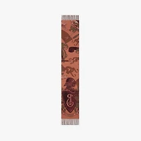 Etched Knight Cashmere Scarf in Oxblood red | Burberry® Official