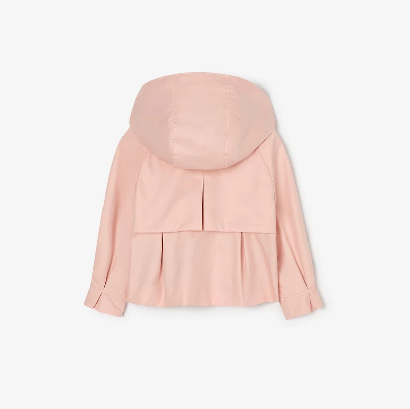 Cotton Hooded Trench Jacket in Archive pink | Burberry® Official