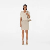 Regular Fit Silk Blend Shirt in Off white - Women | Burberry® Official