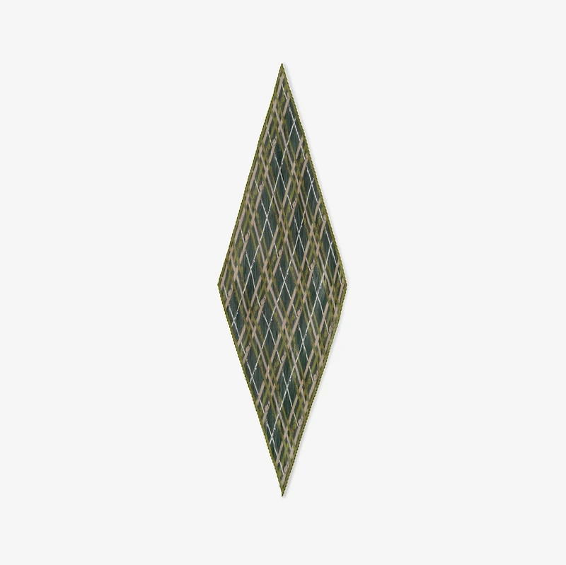 Belt Check Silk Chiffon Scarf in Spruce green | Burberry® Official