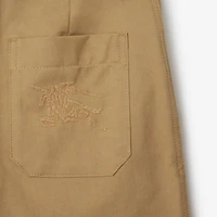Cotton Blend Shorts in Sand | Burberry® Official