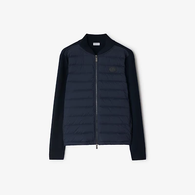 Quilted Nylon and Wool Jacket in Navy - Men | Burberry® Official