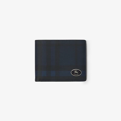 Check Slim Bifold Wallet​ in Navy - Men | Burberry® Official