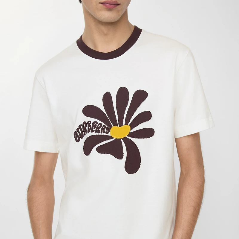 Daisy Cotton T-shirt in Chalk white - Men | Burberry® Official