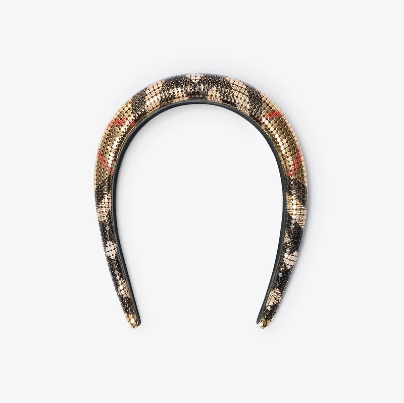 Check Mesh Headband in Sand beige | Burberry® Official