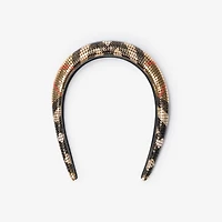 Check Mesh Headband in Sand beige | Burberry® Official