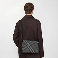 Grid Messenger Bag in Charcoal - Men, Nylon, Technical | Burberry® Official