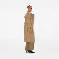 Long Cashmere Kensington Trench Coat in Trail melange - Women | Burberry® Official