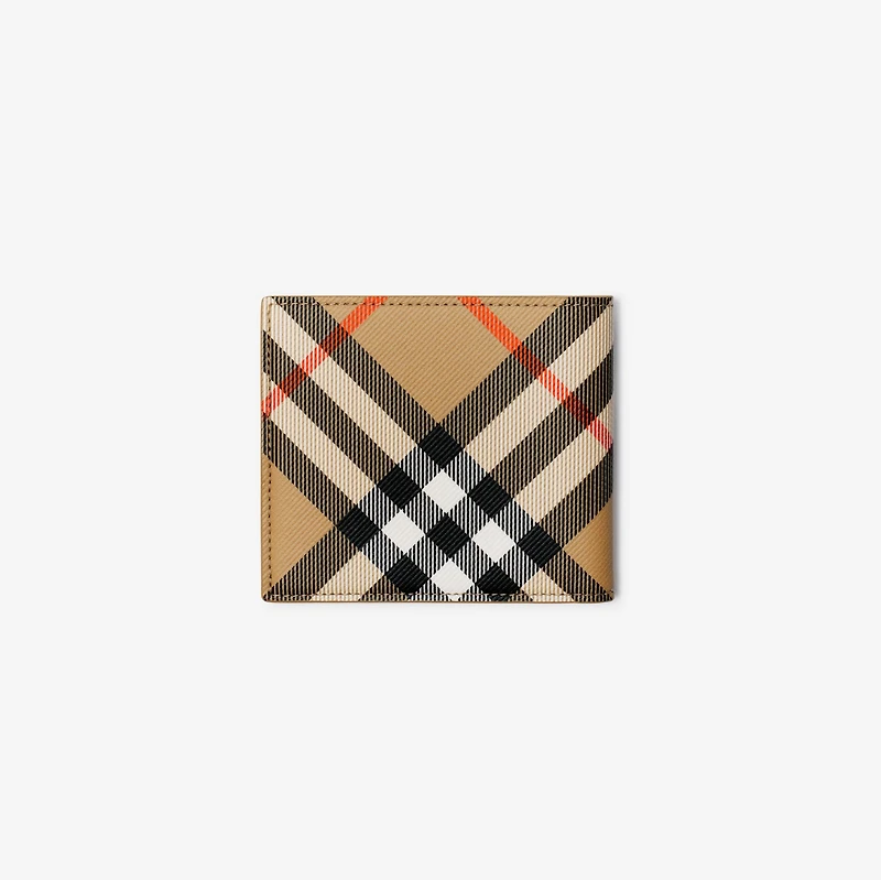 Check Bifold Wallet in Sand - Men | Burberry® Official