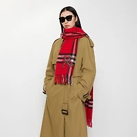 Wide Cross Stitch EKD Check Cashmere Scarf in Post red | Burberry® Official