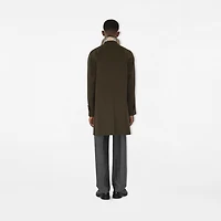 Mid-length Bonded Gabardine Car Coat in Juniper green - Men, Technical | Burberry® Official