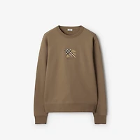 EKD Check Cotton Sweatshirt in Clay brown - Men | Burberry® Official