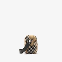 Small Check Crossbody Bag​ in Sand beige - Men | Burberry® Official