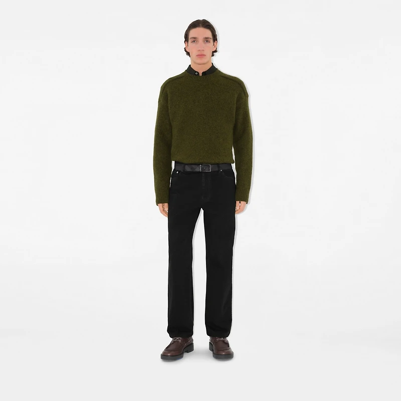 Reversible Check Belt in Charcoal/graphite - Men | Burberry® Official