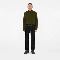 Reversible Check Belt in Charcoal/graphite - Men | Burberry® Official
