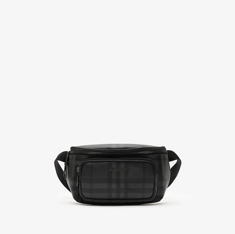 City Check Belt Bag in Iron grey - Men, Cotton, Technical | Burberry® Official
