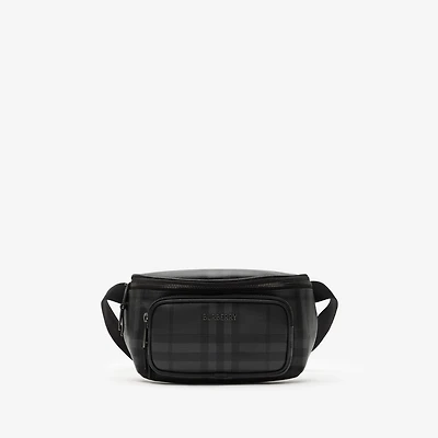 City Check Belt Bag in Iron grey - Men, Cotton, Technical | Burberry® Official