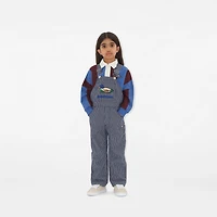 Striped Denim Dungarees in Dark navy | Burberry® Official