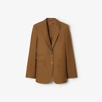 Wool Mohair Tailored Jacket in Hazelnut brown - Women | Burberry® Official