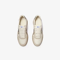 Leather, Suede and Check Terrace Sneakers​ in Dove beige/grey/sand beige - Men | Burberry® Official