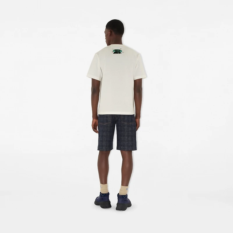 Car Cotton T-shirt in Chalk white - Men | Burberry® Official