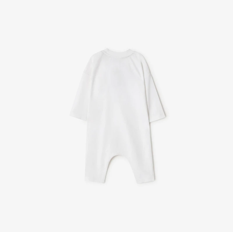 EKD Check Cotton Jumpsuit in White - Children | Burberry® Official